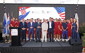 Croatia's national football team and John Malkovich in a new promotional breakthrough for Croatian tourism in the US